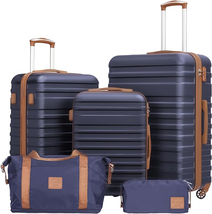 Coolife Suitcase Set 3 Piece Luggage Set Carry On Hardside Luggage