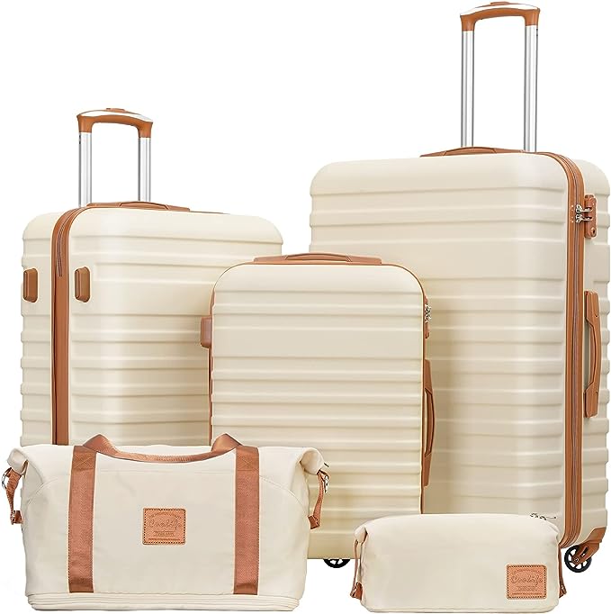 Coolife Suitcase Set 3 Piece Luggage Set Carry